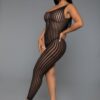 Stealing Hearts Asymmetric One-Shoulder Bodystocking