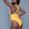 Abigail One-Piece Swimsuit – Plunge Neck & Tortoise Rings