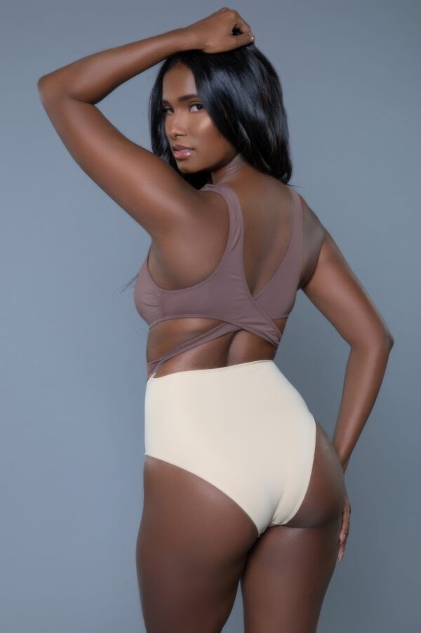 Mia Colorblock One-Piece Swimsuit – Plunging V & Crisscross