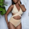 Mia Colorblock One-Piece Swimsuit – Plunging V & Crisscross