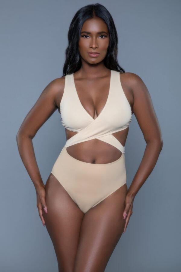 Mia Colorblock One-Piece Swimsuit – Plunging V & Crisscross