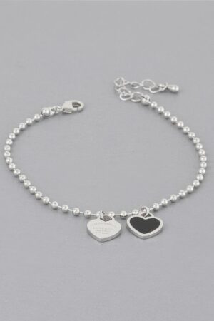 Love Charm Bracelet with Oil-Drop Finish – Dangle Style