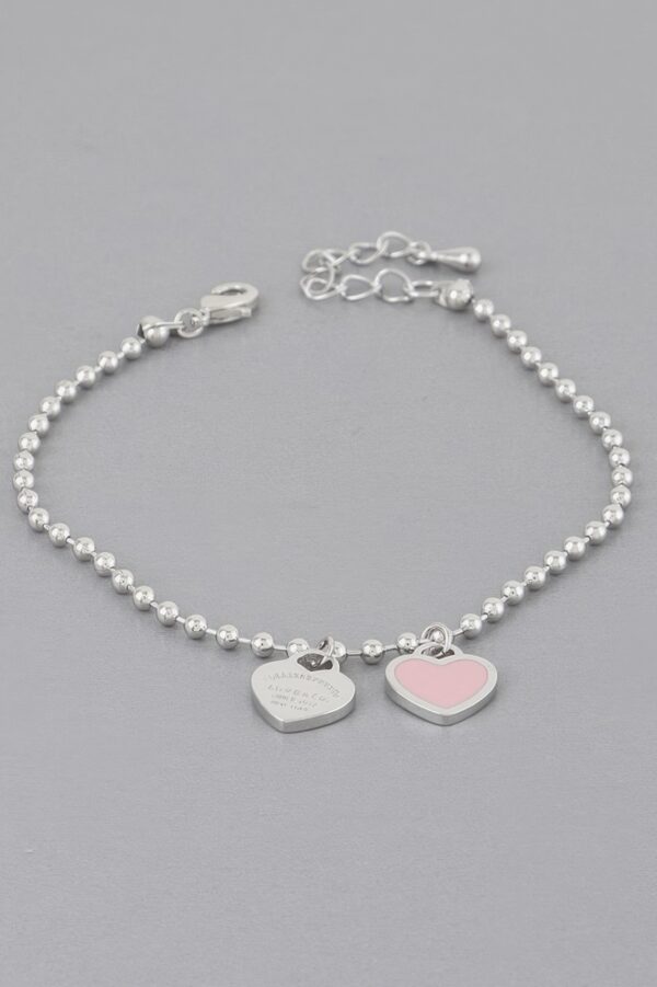 Love Charm Bracelet with Oil-Drop Finish – Dangle Style