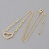 Paper Clip Heart Necklace – 17.5″ Chain