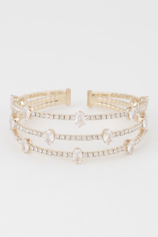 Cubic Rhinestone Stackable Bracelet – 2.5″