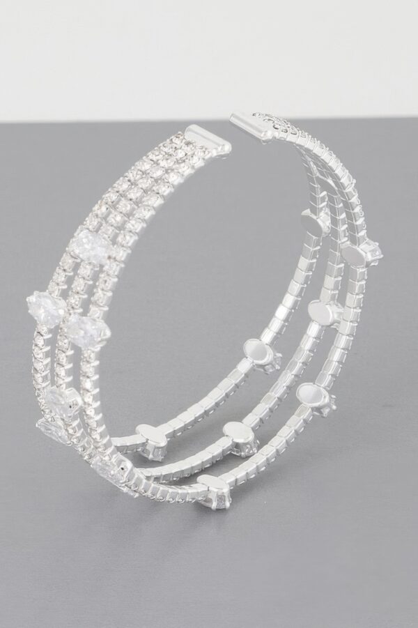 Cubic Rhinestone Stackable Bracelet – 2.5″