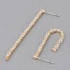 Rhinestone Pearl Drop Earrings – Slim Dangle