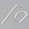 Rhinestone Pearl Drop Earrings – Slim Dangle