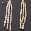 Rhinestone Tassel Statement Earrings – Oversized Drop