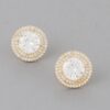 Crystal Rhinestone Stud Earrings – 0.5″ Cubic Zirconia