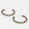 Velvet Lace Wrapped Hoop Earrings – 1.8″