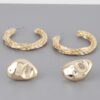 Hammered Twist Hoop Earrings – Mid-Size Hoops