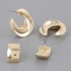 Two-Pair Mini C Hoop Earring Set – 1″ Petite Hoops