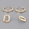 Copper Clip-On Square Earrings – 1″ Metallic Finish