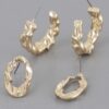 Mini Textured Latch Hoop Earrings – 1″ Hoops