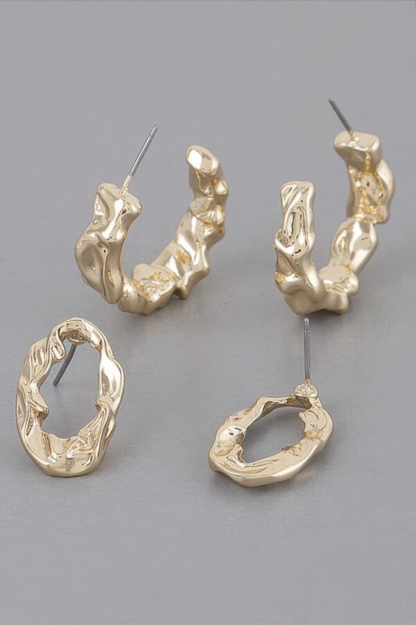 Mini Textured Latch Hoop Earrings – 1″ Hoops