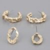 Mini Textured Latch Hoop Earrings – 1″ Hoops