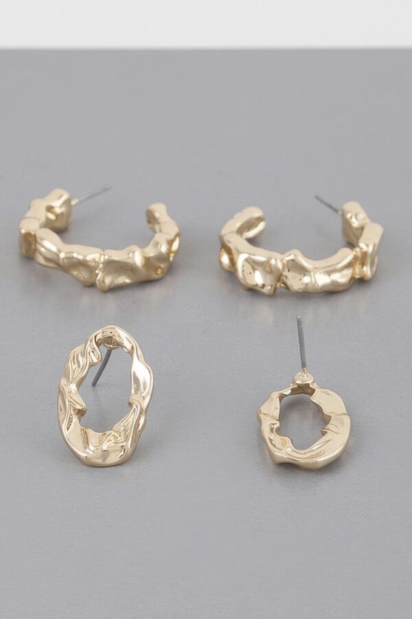 Mini Textured Latch Hoop Earrings – 1″ Hoops