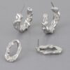 Mini Textured Latch Hoop Earrings – 1″ Hoops