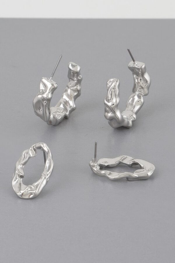 Mini Textured Latch Hoop Earrings – 1″ Hoops