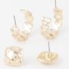 Gold Link Cuff Earrings – Sculptural 1″ Mini Cuffs