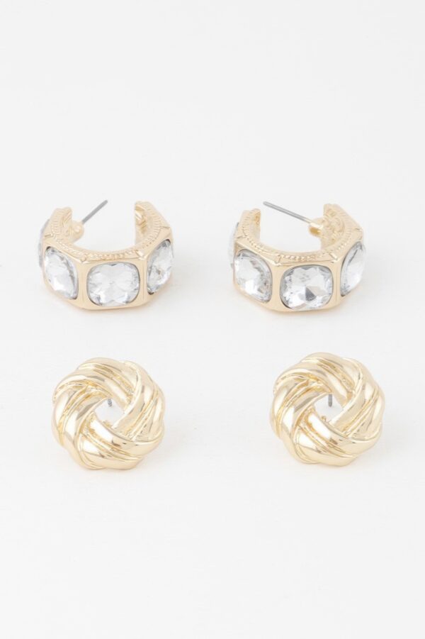 Embellished Zircon Stud Earrings – Petite 0.8″