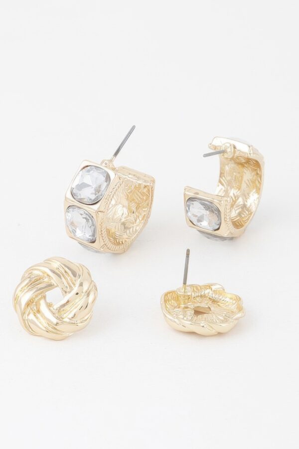 Embellished Zircon Stud Earrings – Petite 0.8″