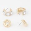 Embellished Zircon Stud Earrings – Petite 0.8″
