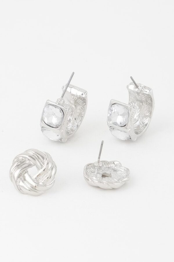 Embellished Zircon Stud Earrings – Petite 0.8″