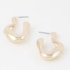 Molten-Effect Sculptural Hoop Earrings – Organic Curves