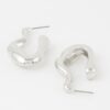 Molten-Effect Sculptural Hoop Earrings – Organic Curves