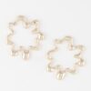 Melting Circular Earrings – Sculptural Polished Circles