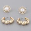Bubbly Hoop Earrings – Bubble-Textured Gold-Tone