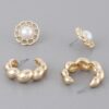 Bubbly Hoop Earrings – Bubble-Textured Gold-Tone