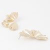 Sculptural Floral Gold-Tone Drop Earrings