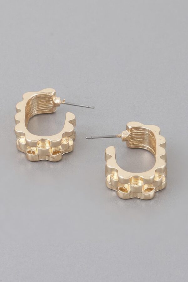 Textured Brass Cuff Earrings – Sculptural Ear Cuffs