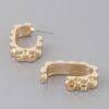 Textured Brass Cuff Earrings – Sculptural Ear Cuffs