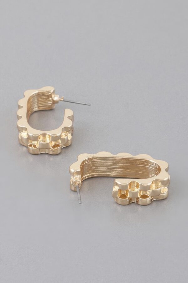 Textured Brass Cuff Earrings – Sculptural Ear Cuffs