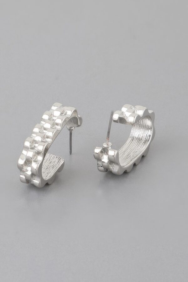 Textured Brass Cuff Earrings – Sculptural Ear Cuffs