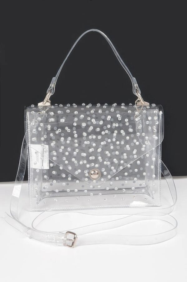 Rhinestone Clear Crossbody Bag – Structured PVC