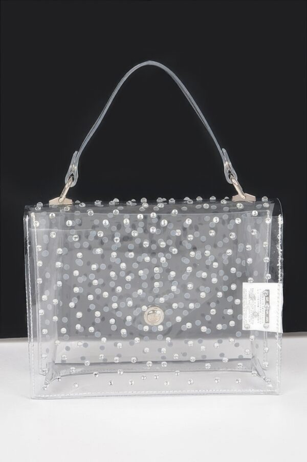 Rhinestone Clear Crossbody Bag – Structured PVC