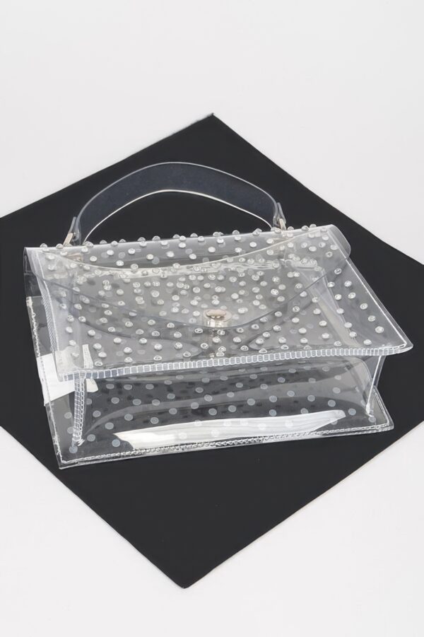 Rhinestone Clear Crossbody Bag – Structured PVC