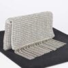 Rhinestone Fringe Metallic Evening Clutch