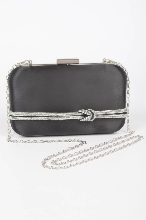 Satin Frame Party Clutch – Mixed Metal Frame
