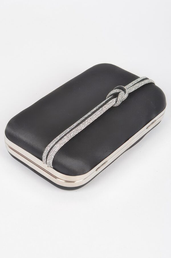 Satin Frame Party Clutch – Mixed Metal Frame