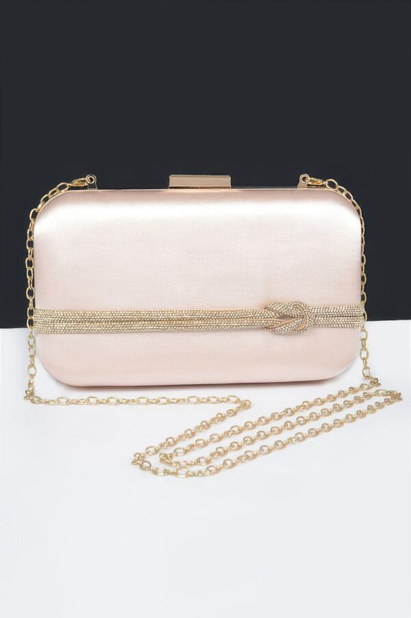 Satin Frame Party Clutch – Mixed Metal Frame
