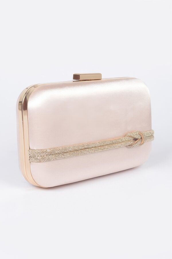 Satin Frame Party Clutch – Mixed Metal Frame