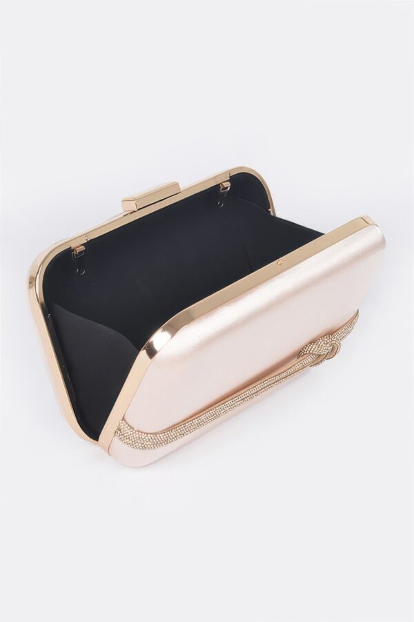 Satin Frame Party Clutch – Mixed Metal Frame