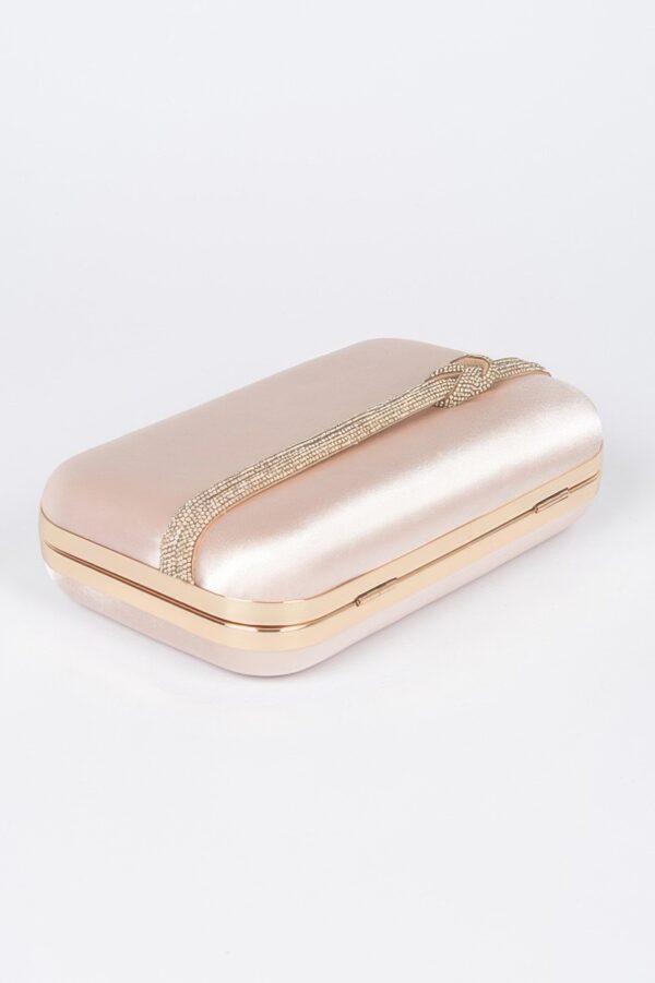 Satin Frame Party Clutch – Mixed Metal Frame