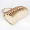 Metallic Rhinestone Top Handle Flap Bag